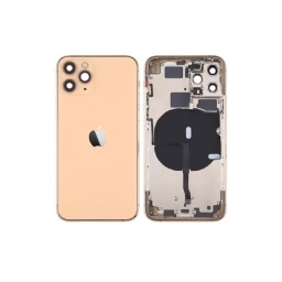 Carcasa trasera y volumen de energa flexible, malla antipolvo iPhone 11 PRO Dorada