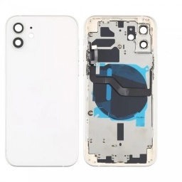 Carcasa trasera y volumen de energa flexible, malla antipolvo iPhone 12 Blanca