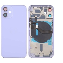 Carcasa trasera y volumen de energa flexible, malla antipolvo iPhone 12 Purpura