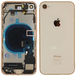 Carcasa trasera y volumen de energa flexible, malla antipolvo iPhone 8G Dorada