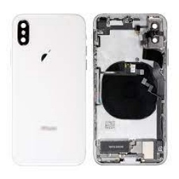 Carcasa trasera y volumen de energa flexible, malla antipolvo iPhone X Blanca