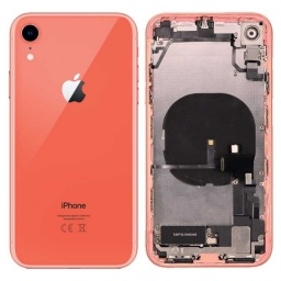 Carcasa trasera y volumen de energa flexible, malla antipolvo iPhone XR Rosa