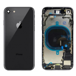 Carcasa trasera y volumen de energa flexible, malla antipolvo iPhone 8G Negro