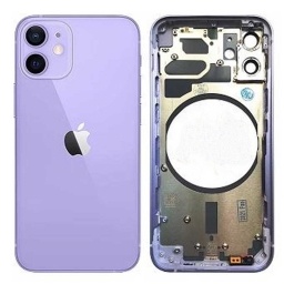 Carcasa trasera y volumen de energa flexible, malla antipolvo iPhone 12 MINI Purpura